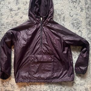 Hyba Purple Hooded water repellent windbreaker